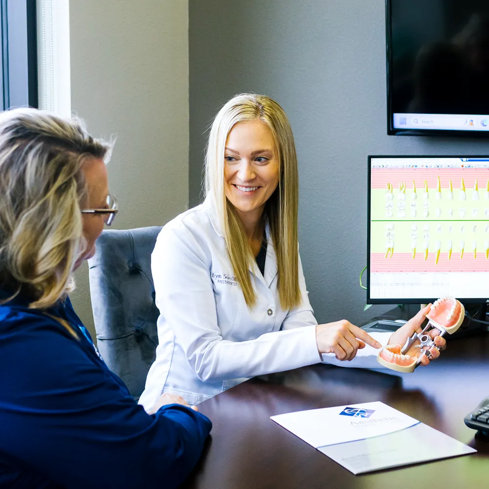Dr. Krista Sellers Discussing Dental Crown And Bridge Treatments