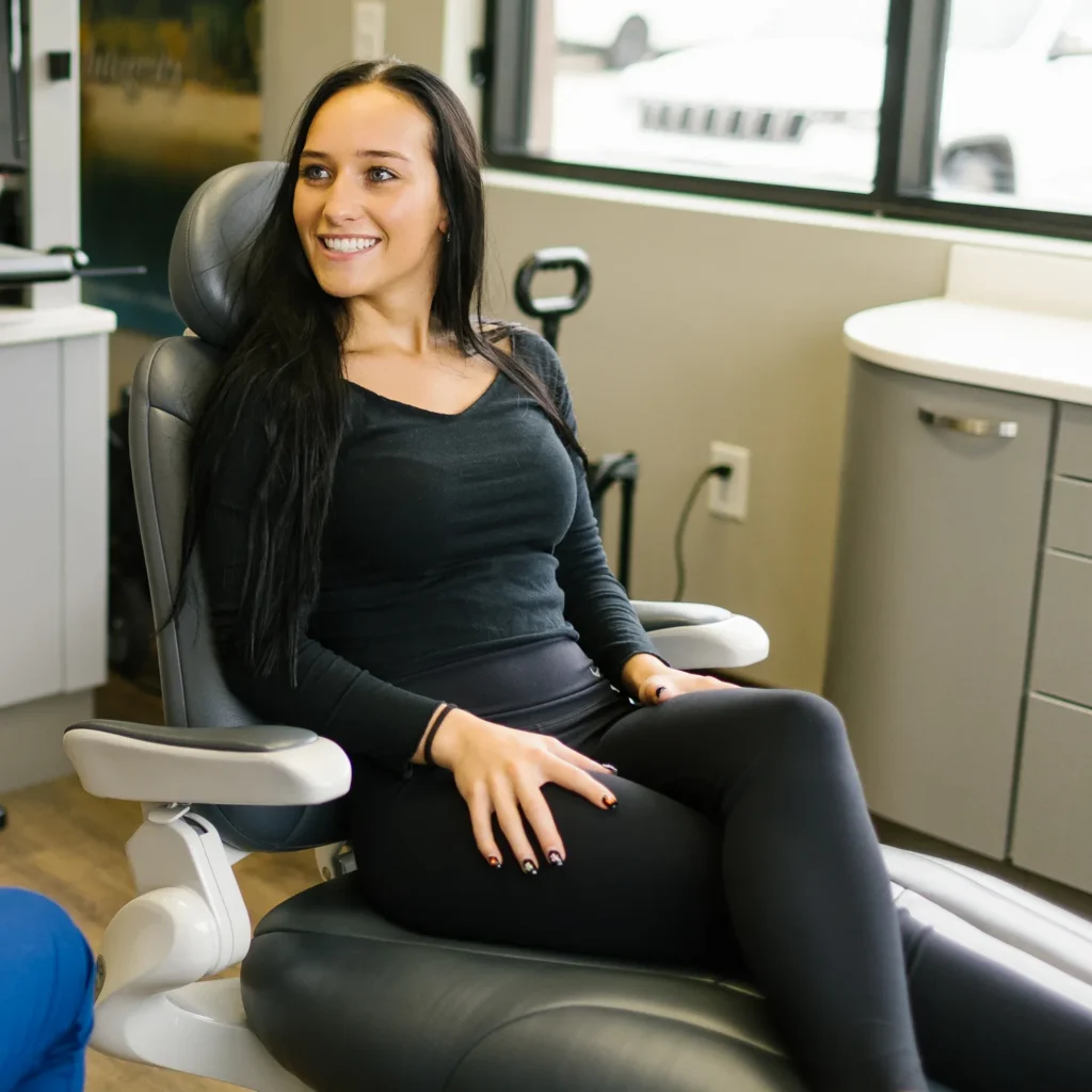 Patient Smiling After Teeth Cleaning